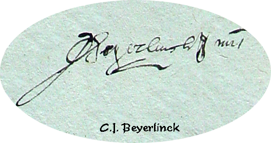 Handtekening Notaris C J Beyerlinck